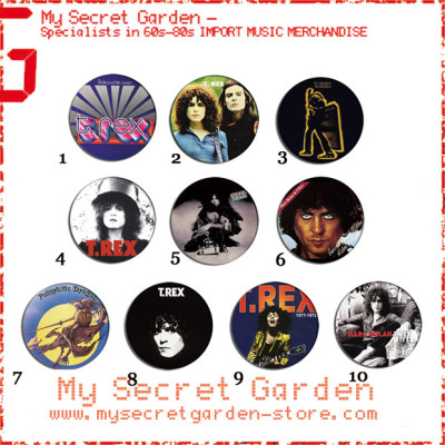T. Rex / Marc Bolan - Electric Warrior, The Slider Album Pinback Button Badge Set ( or Hair Ties / 4.4 cm Badge / Magnet / Keychain Set )
